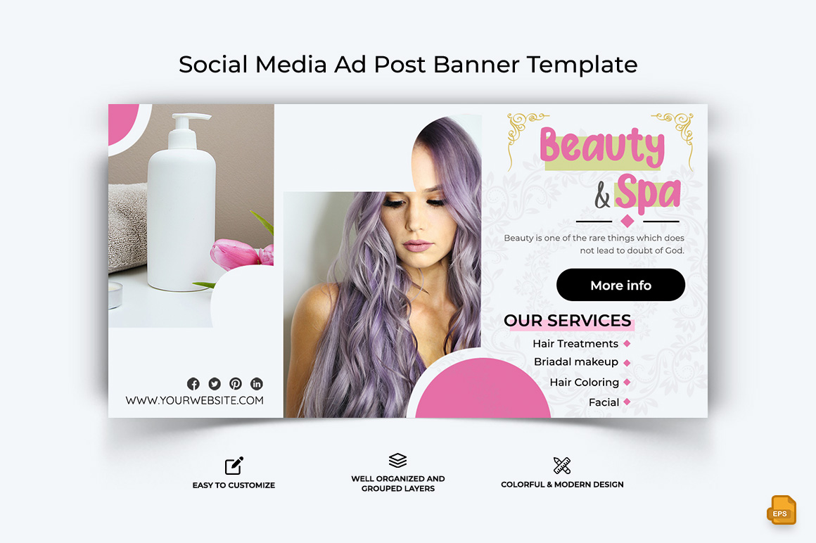 Spa and Salon Facebook Ad Banner Design-026