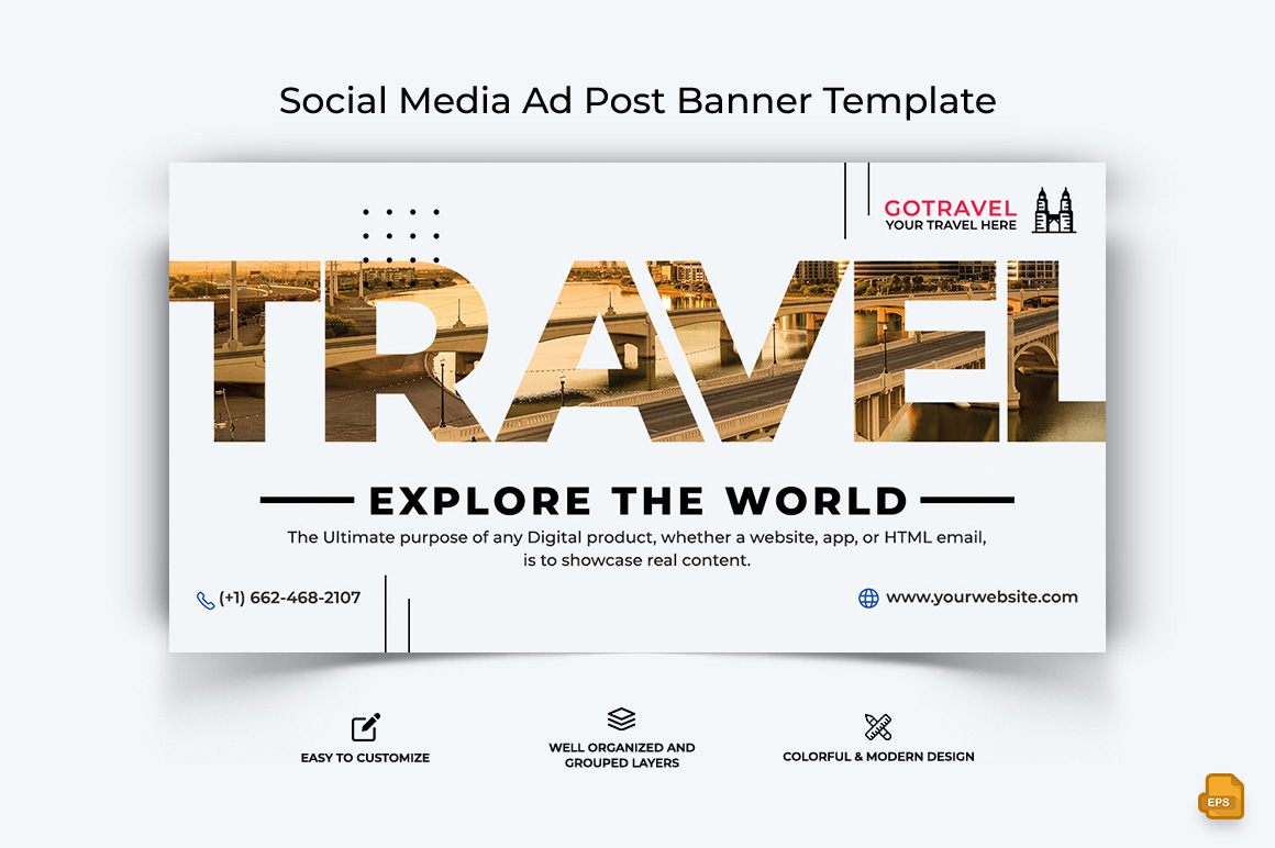 Travel Facebook Ad Banner Design-018