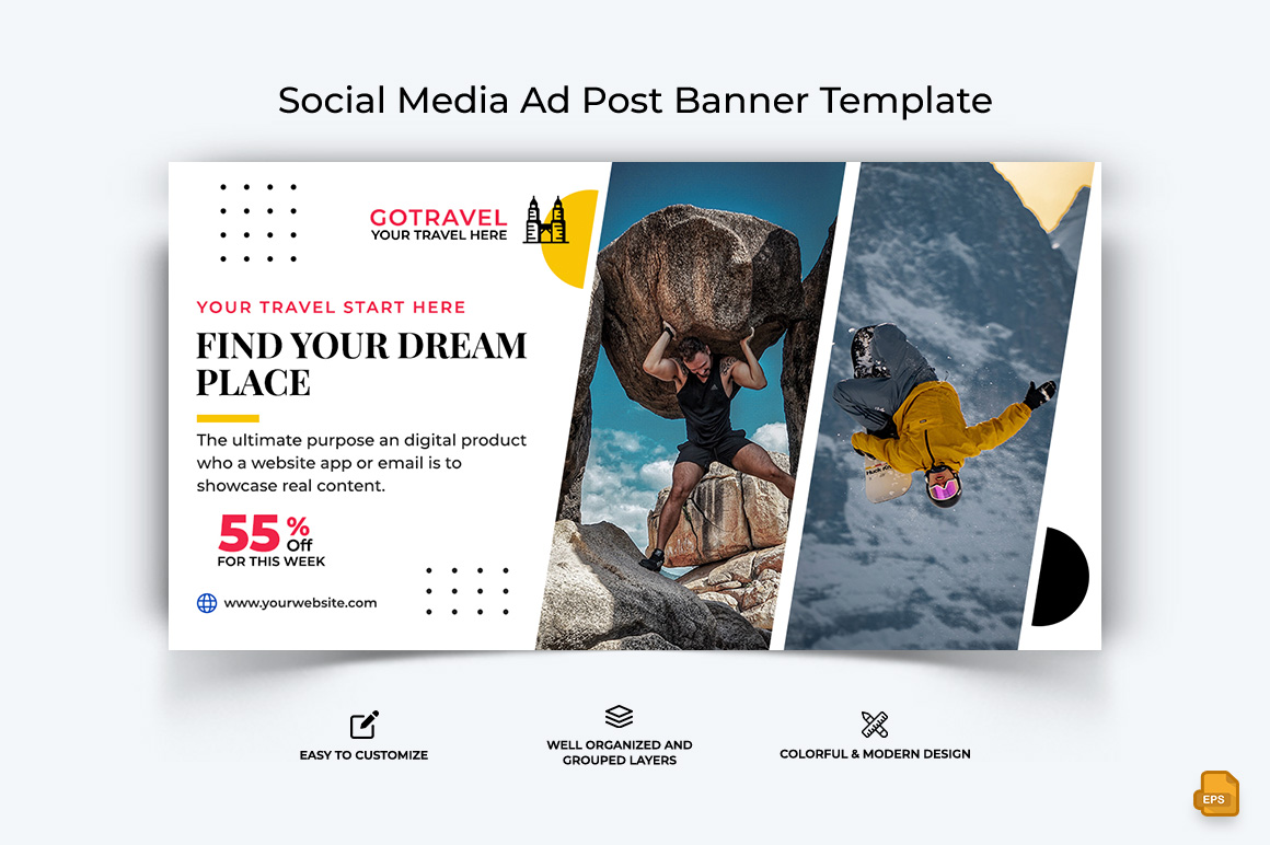 Travel Facebook Ad Banner Design-019