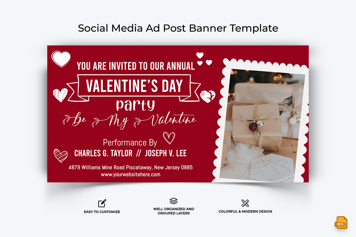 Valentines Day Facebook Ad Banner Design-010