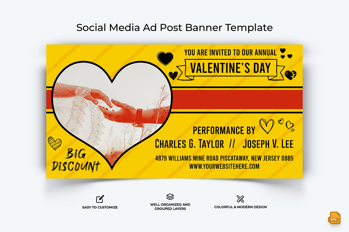 Valentines Day Facebook Ad Banner Design-013