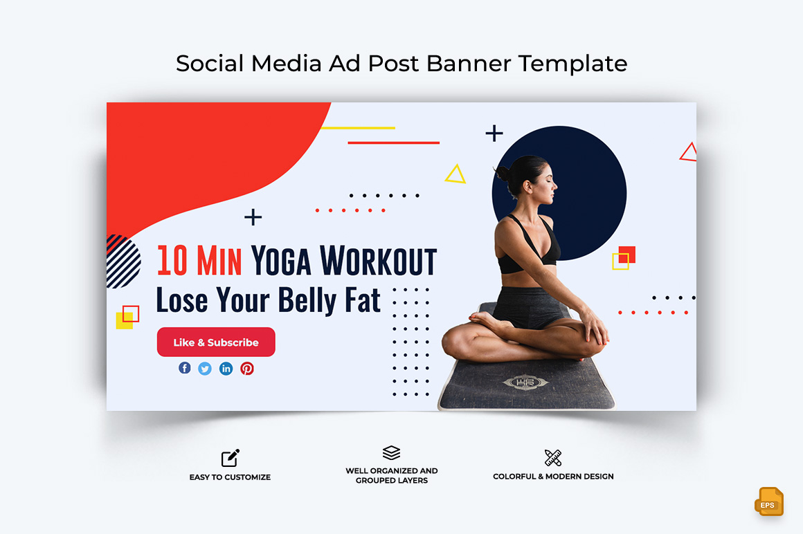 Yoga and Meditation Facebook Ad Banner Design-006