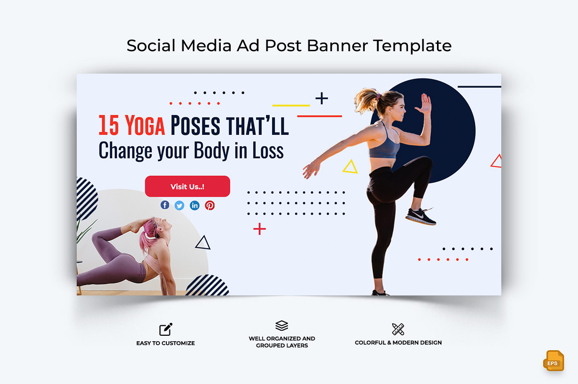 Yoga and Meditation Facebook Ad Banner Design-007