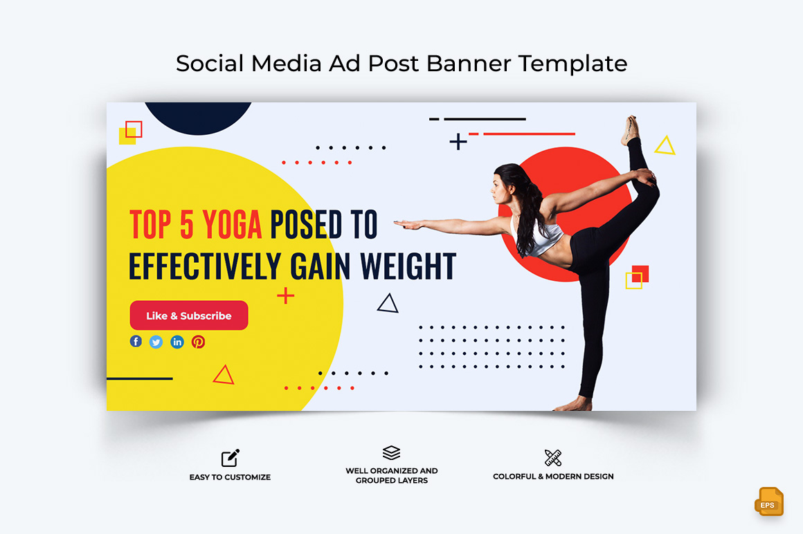 Yoga and Meditation Facebook Ad Banner Design-009