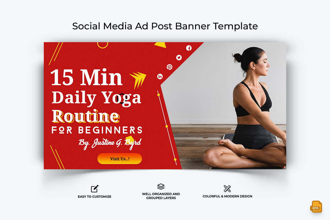 Yoga and Meditation Facebook Ad Banner Design-011