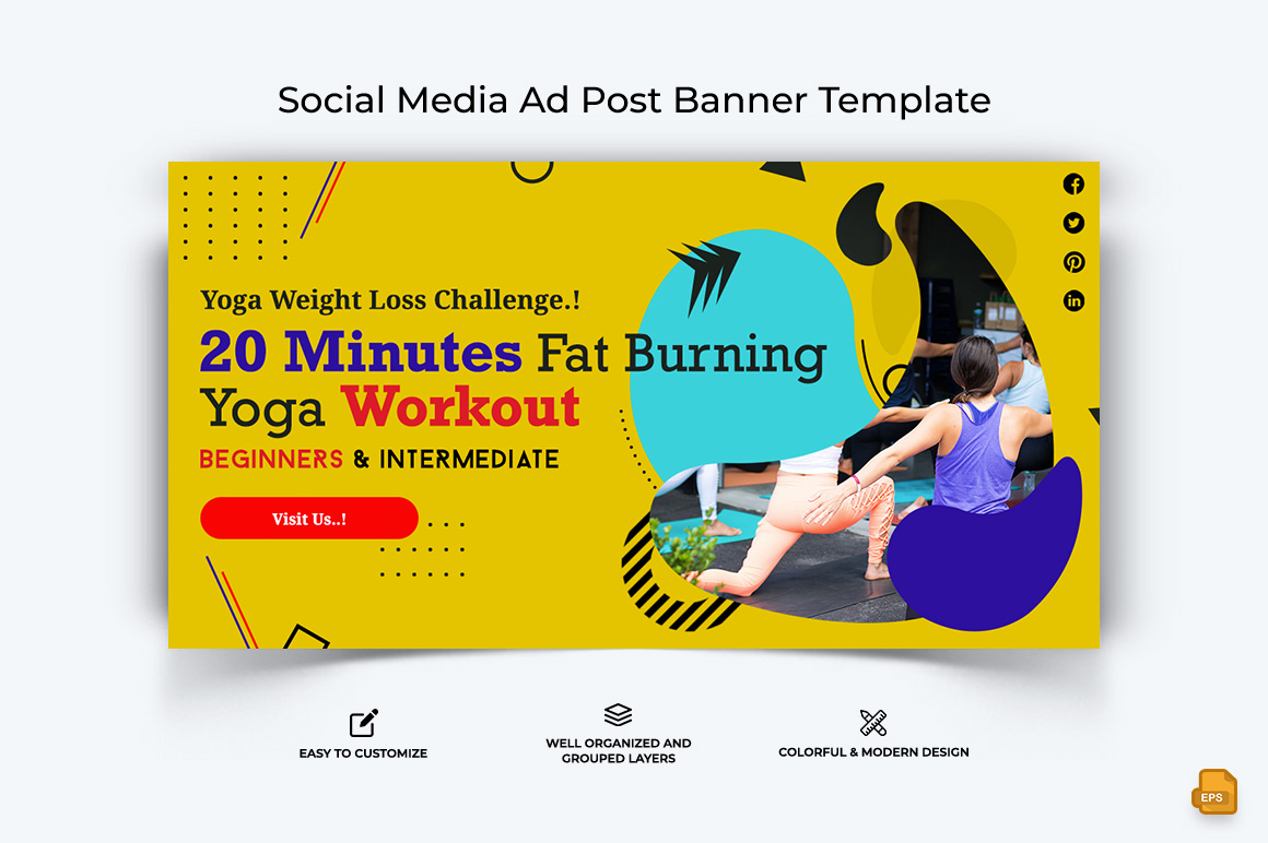 Yoga and Meditation Facebook Ad Banner Design-012