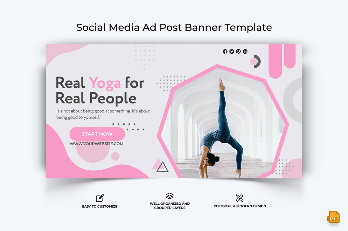 Yoga and Meditation Facebook Ad Banner Design-017