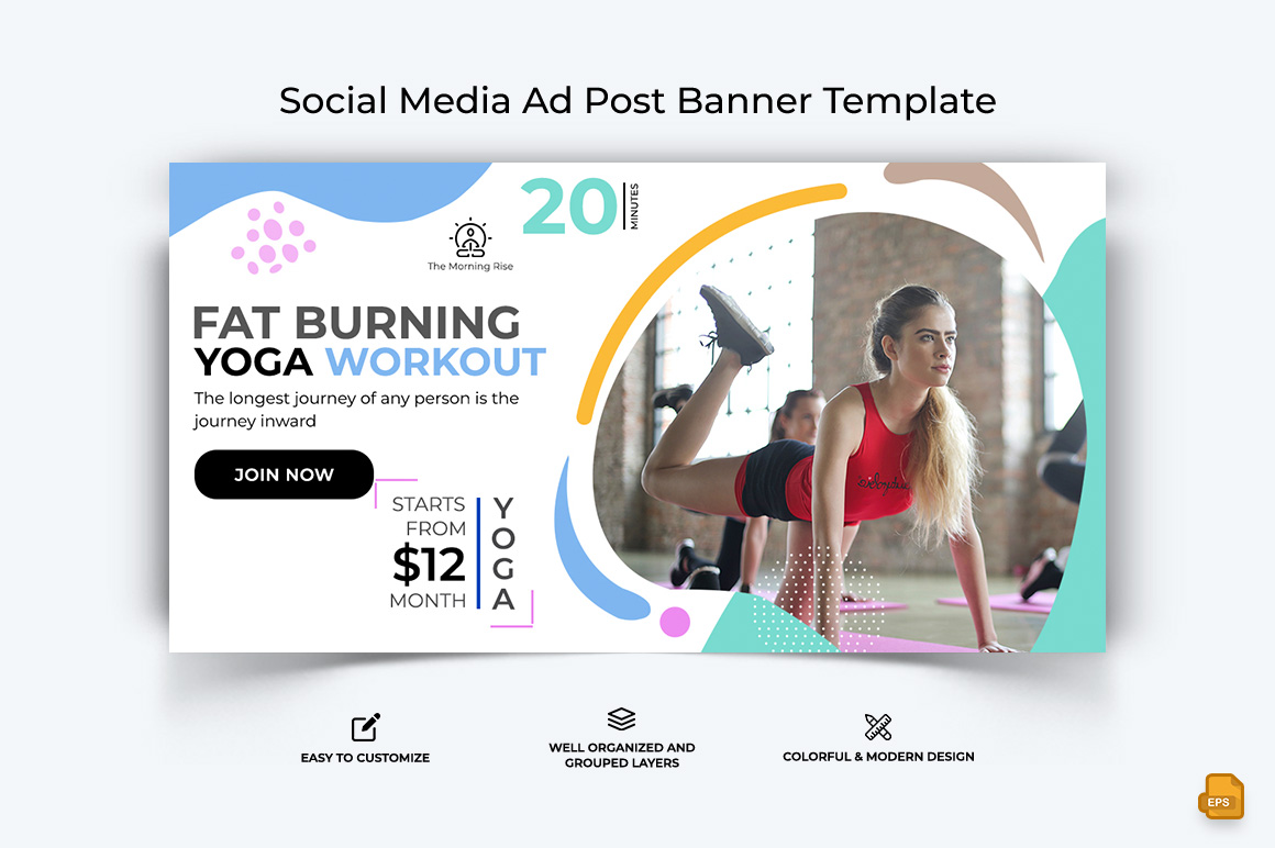 Yoga and Meditation Facebook Ad Banner Design-020