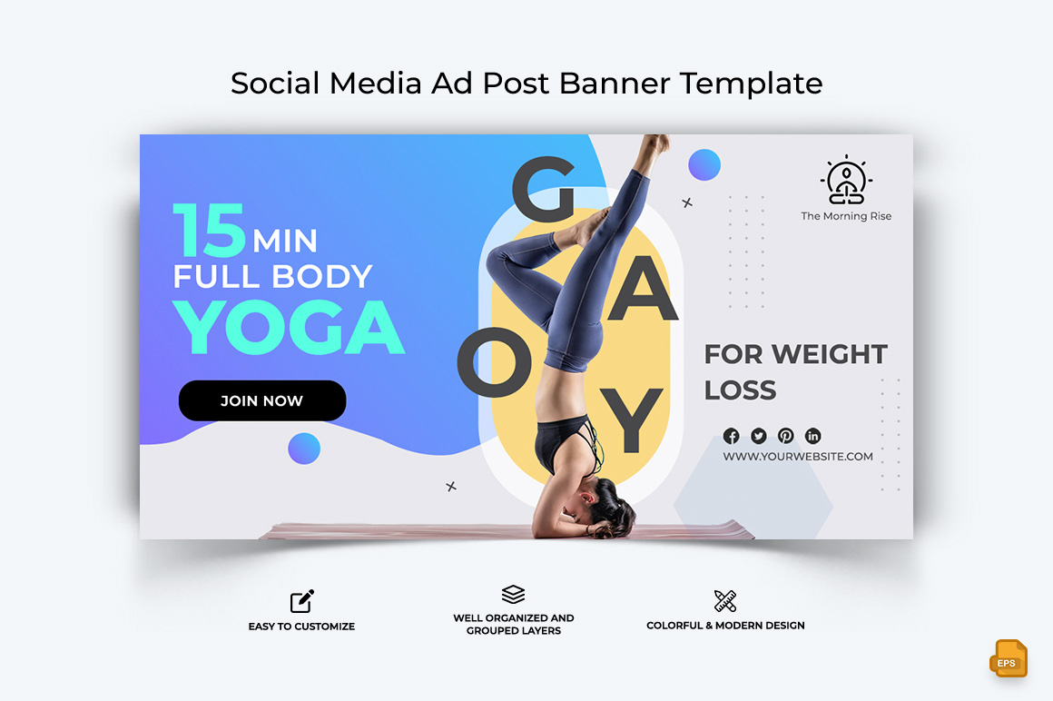 Yoga and Meditation Facebook Ad Banner Design-021