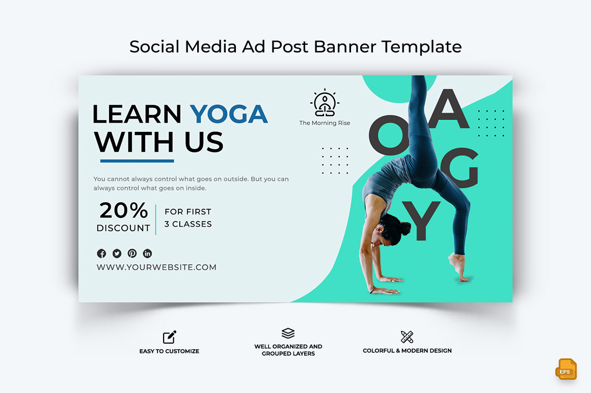 Yoga and Meditation Facebook Ad Banner Design-022