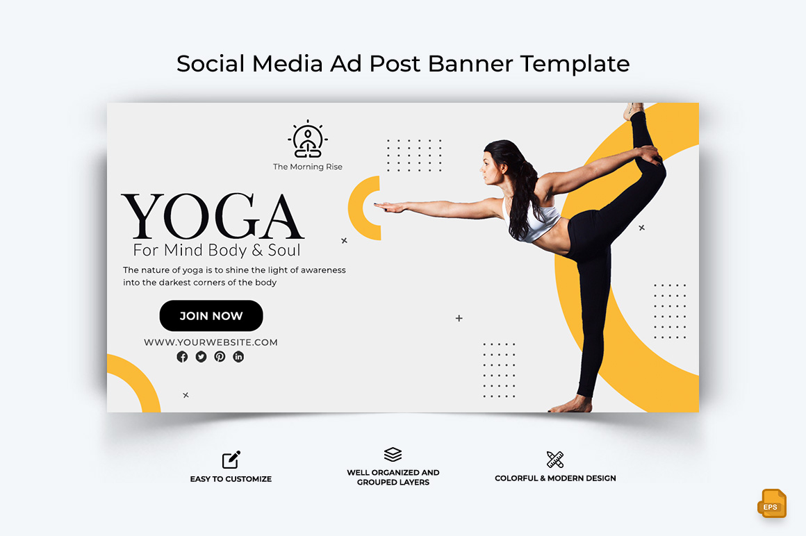 Yoga and Meditation Facebook Ad Banner Design-023