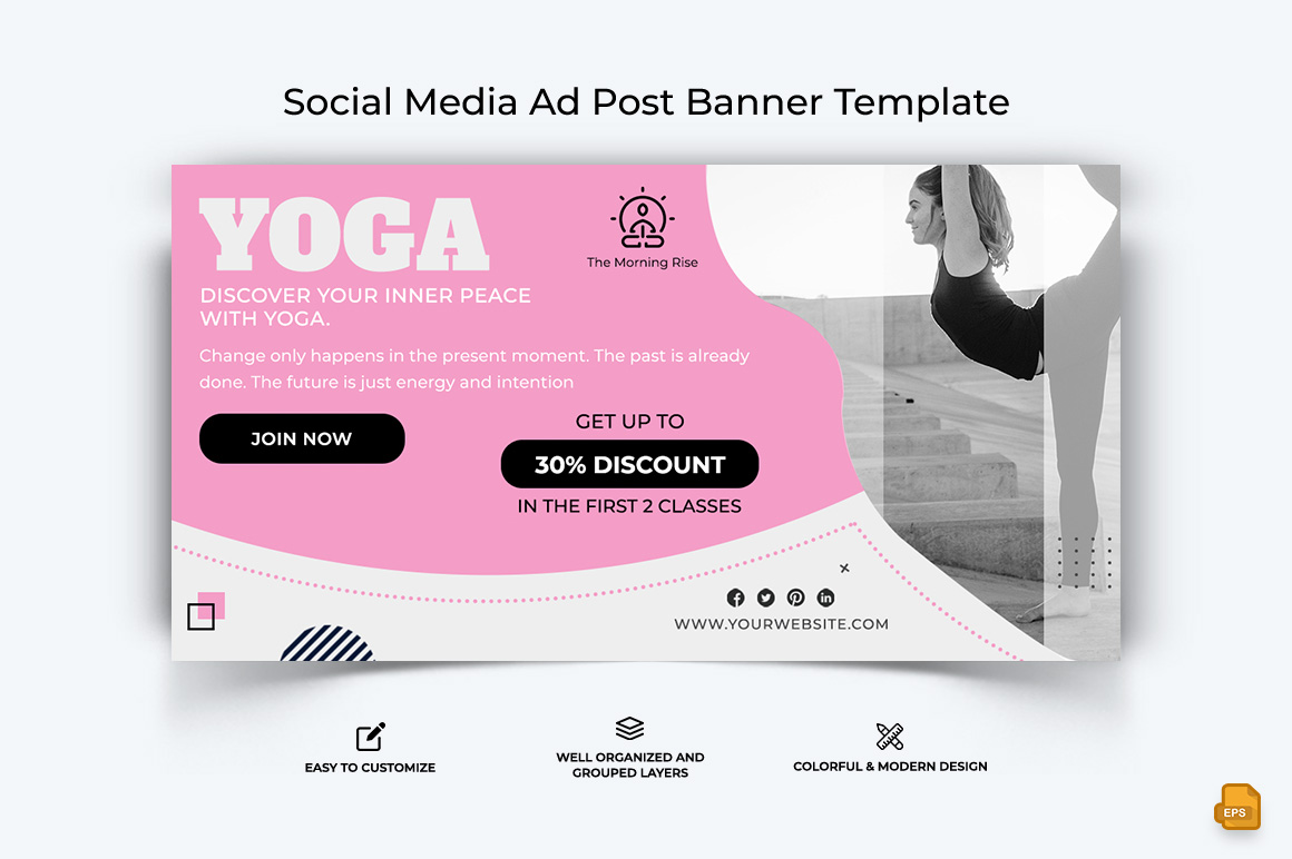 Yoga and Meditation Facebook Ad Banner Design-024