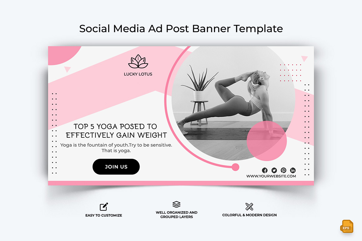 Yoga and Meditation Facebook Ad Banner Design-027