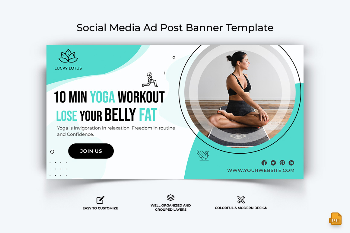 Yoga and Meditation Facebook Ad Banner Design-028