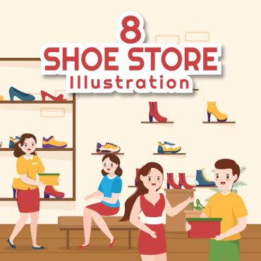 Store Shoe Illustrations Templates 283326