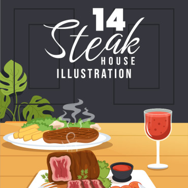House Steakhouse Illustrations Templates 283343