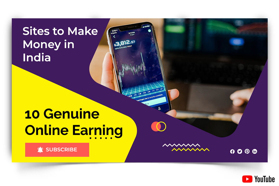 Online Money Earnings YouTube Thumbnail Design Template-09