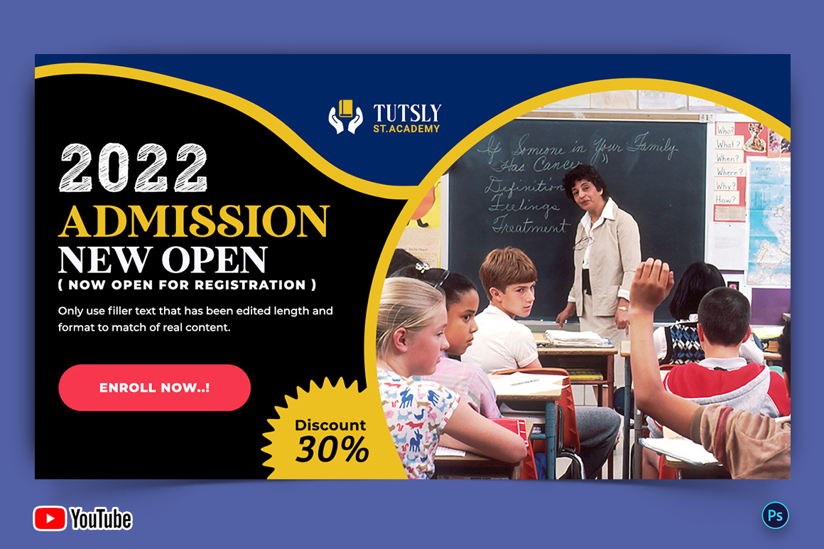 School Admission YouTube Thumbnail Design Template-02