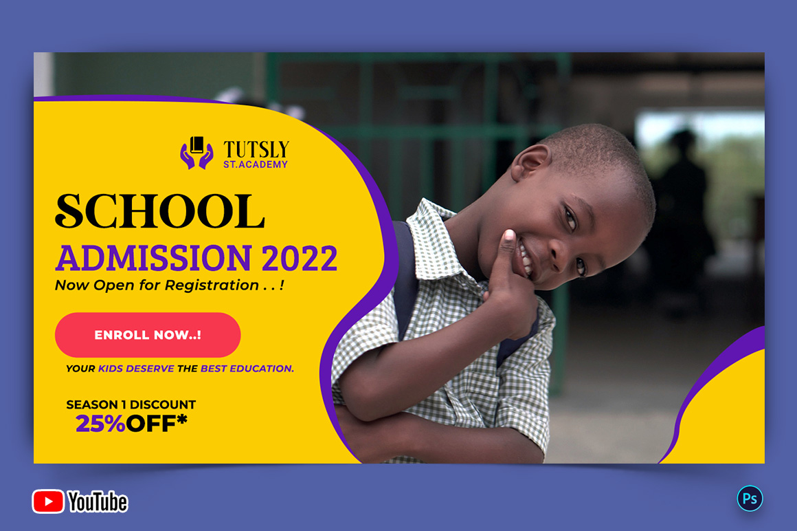 School Admission YouTube Thumbnail Design Template-04