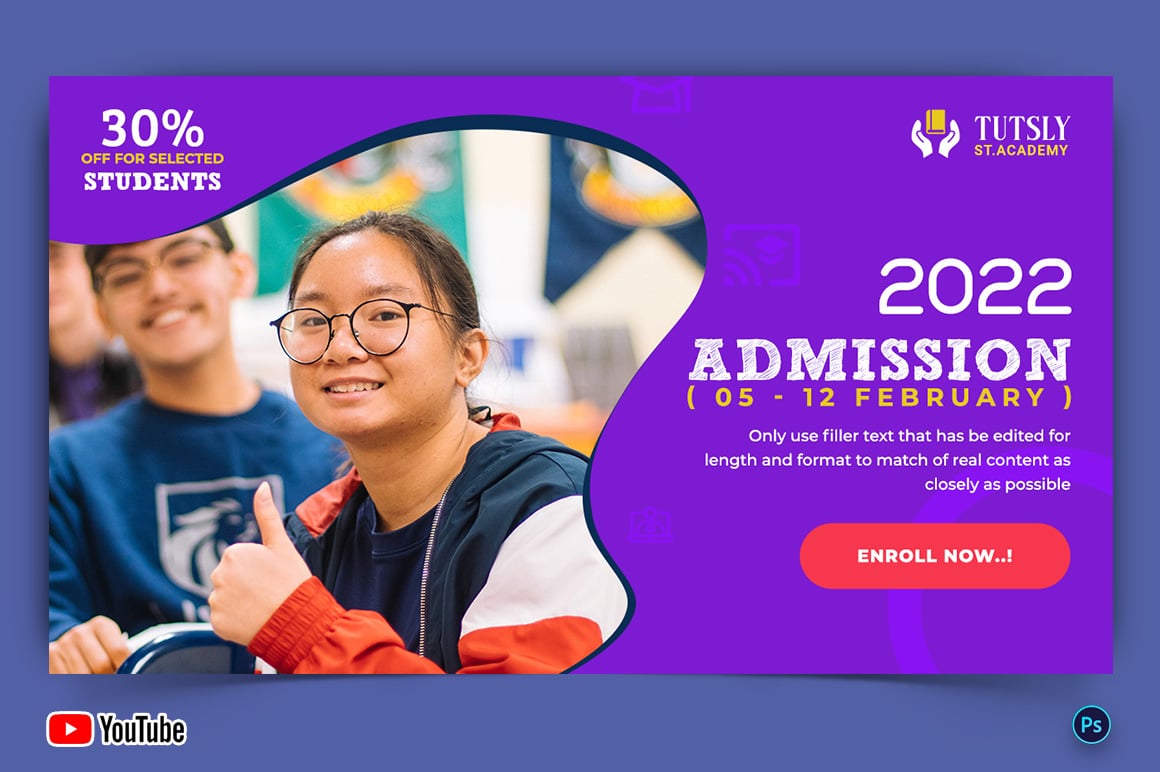 School Admission YouTube Thumbnail Design Template-06