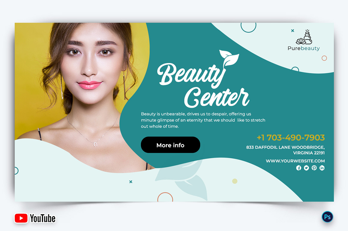 Spa and Salon YouTube Thumbnail Design Template-13