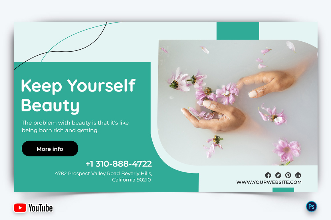 Spa and Salon YouTube Thumbnail Design Template-16