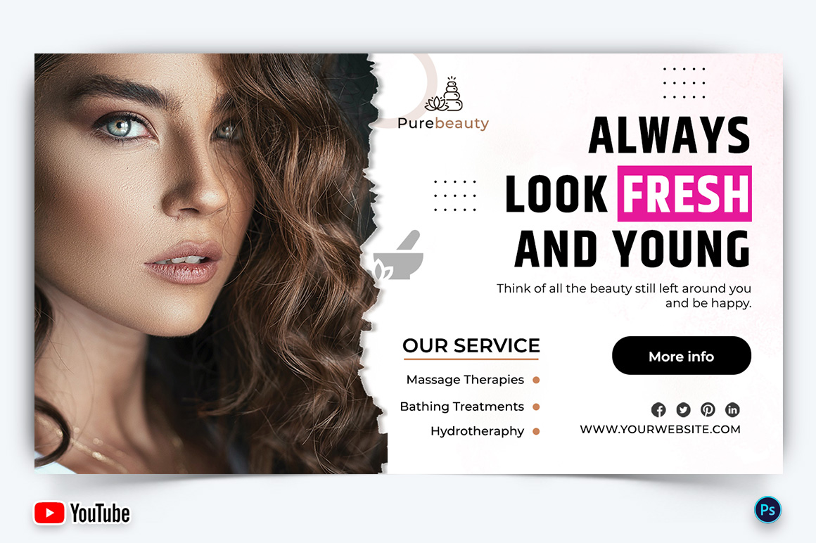 Spa and Salon YouTube Thumbnail Design Template-17