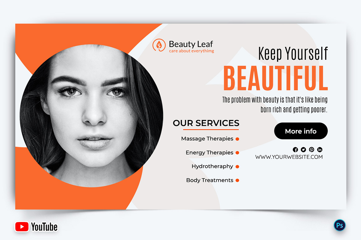 Spa and Salon YouTube Thumbnail Design Template-21