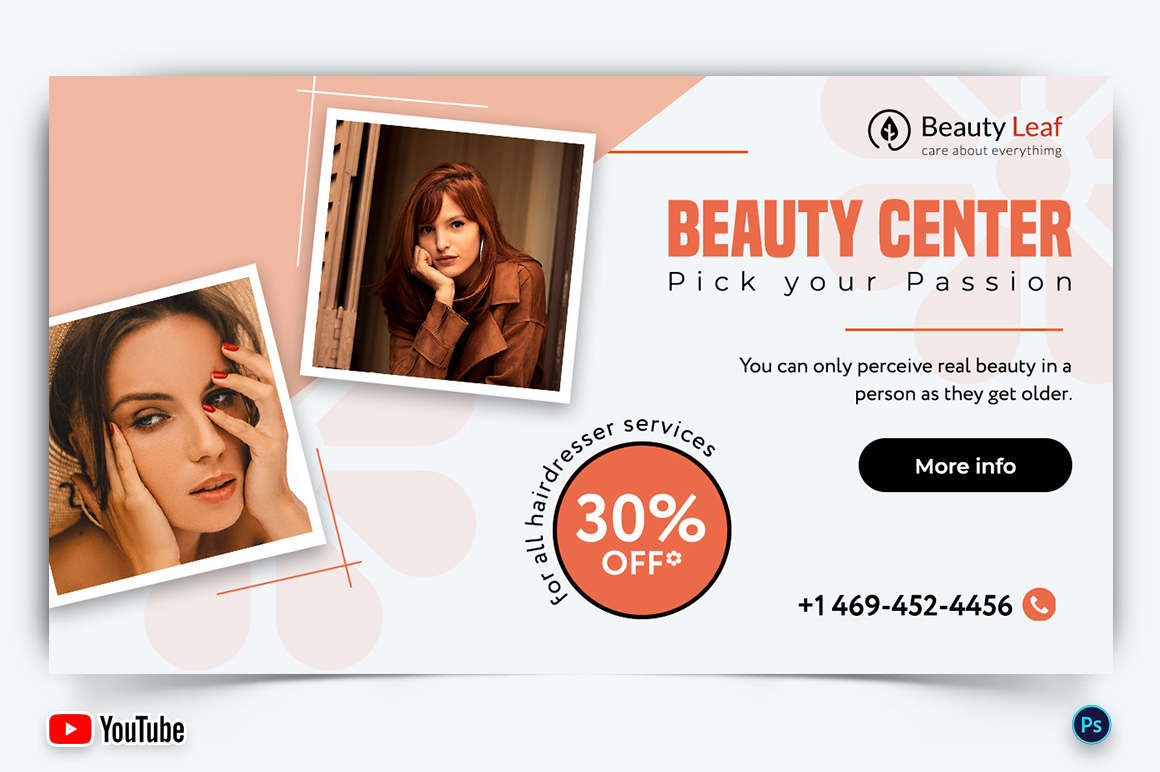 Spa and Salon YouTube Thumbnail Design Template-25