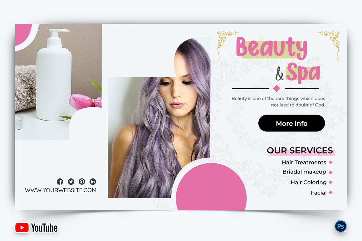 Spa and Salon YouTube Thumbnail Design Template-26