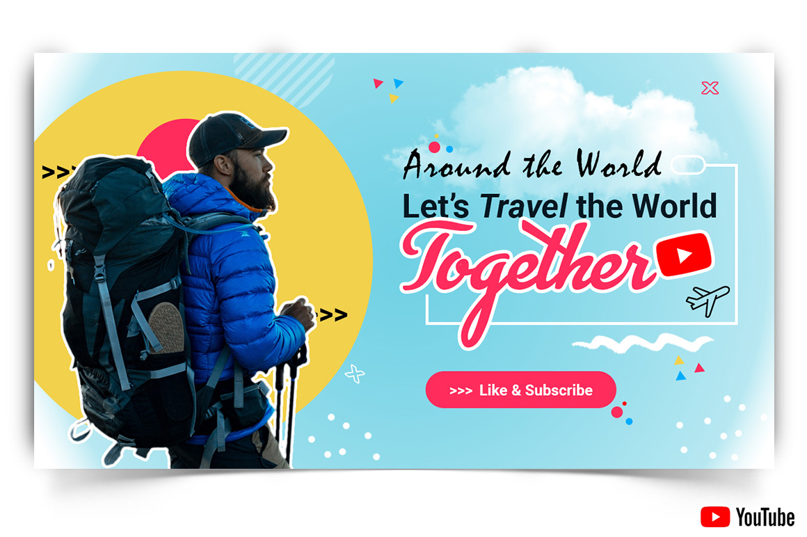 Travel and Tour YouTube Thumbnail Design Template-04