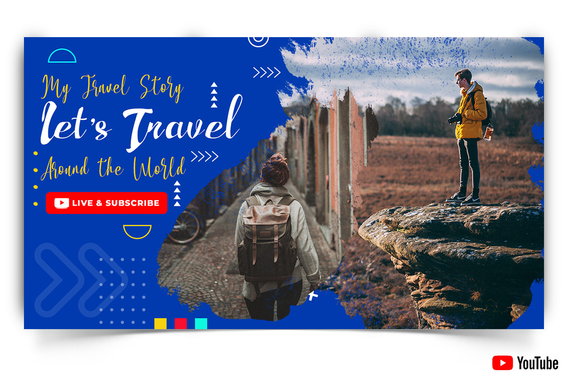 Travel and Tour YouTube Thumbnail Design Template-12