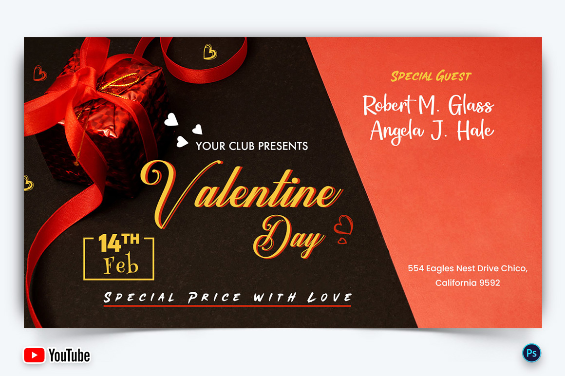 Valentine Day YouTube Thumbnail Design Template-06