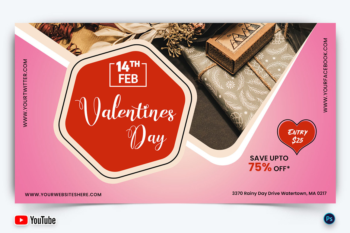 Valentine Day YouTube Thumbnail Design Template-07