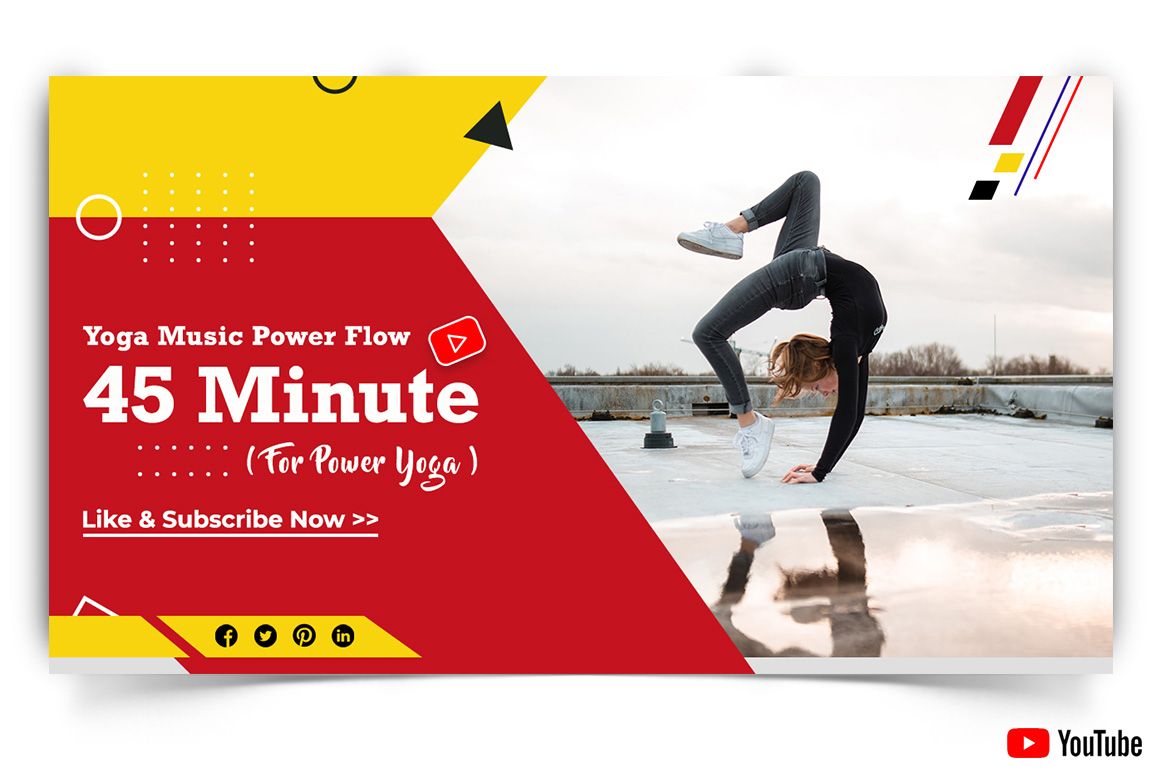 Yoga and Meditation YouTube Thumbnail Design Template-04