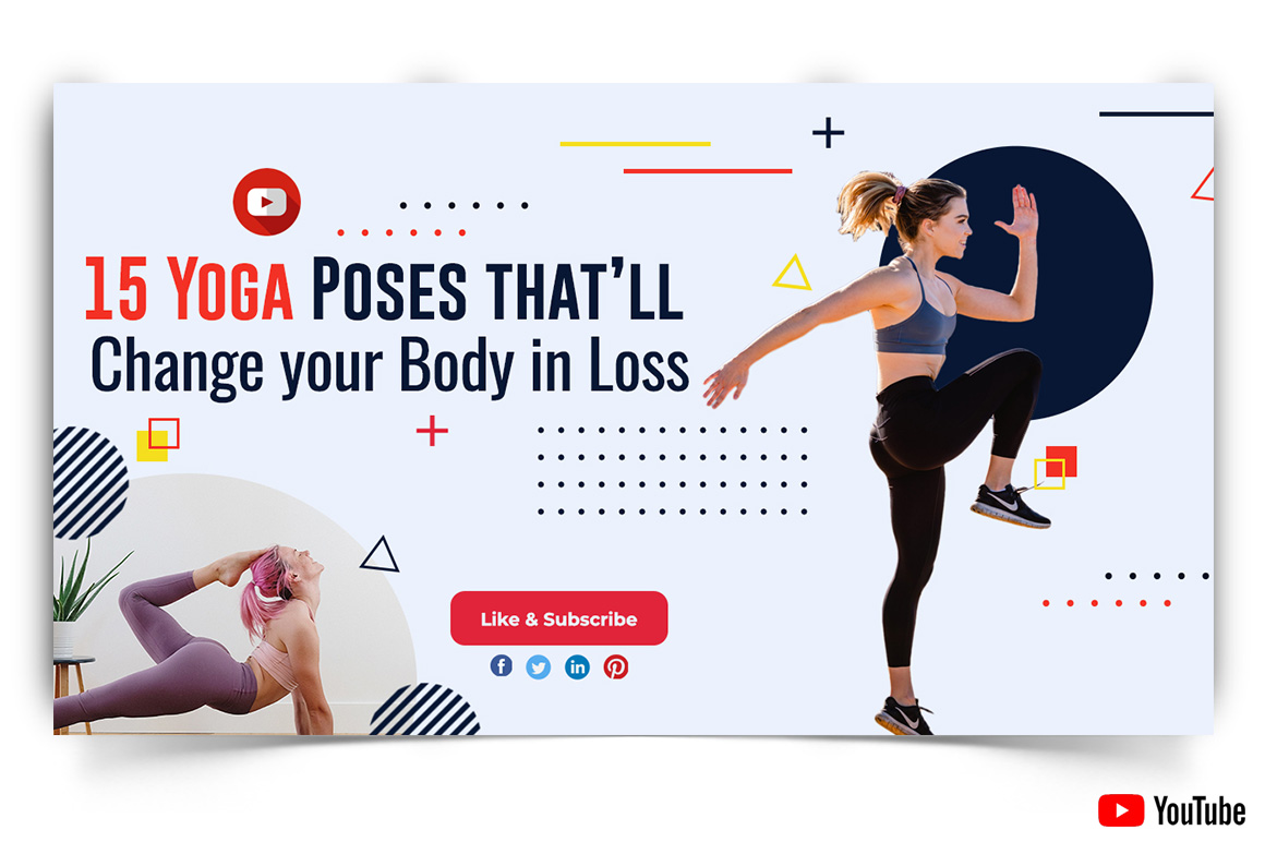 Yoga and Meditation YouTube Thumbnail Design Template-13