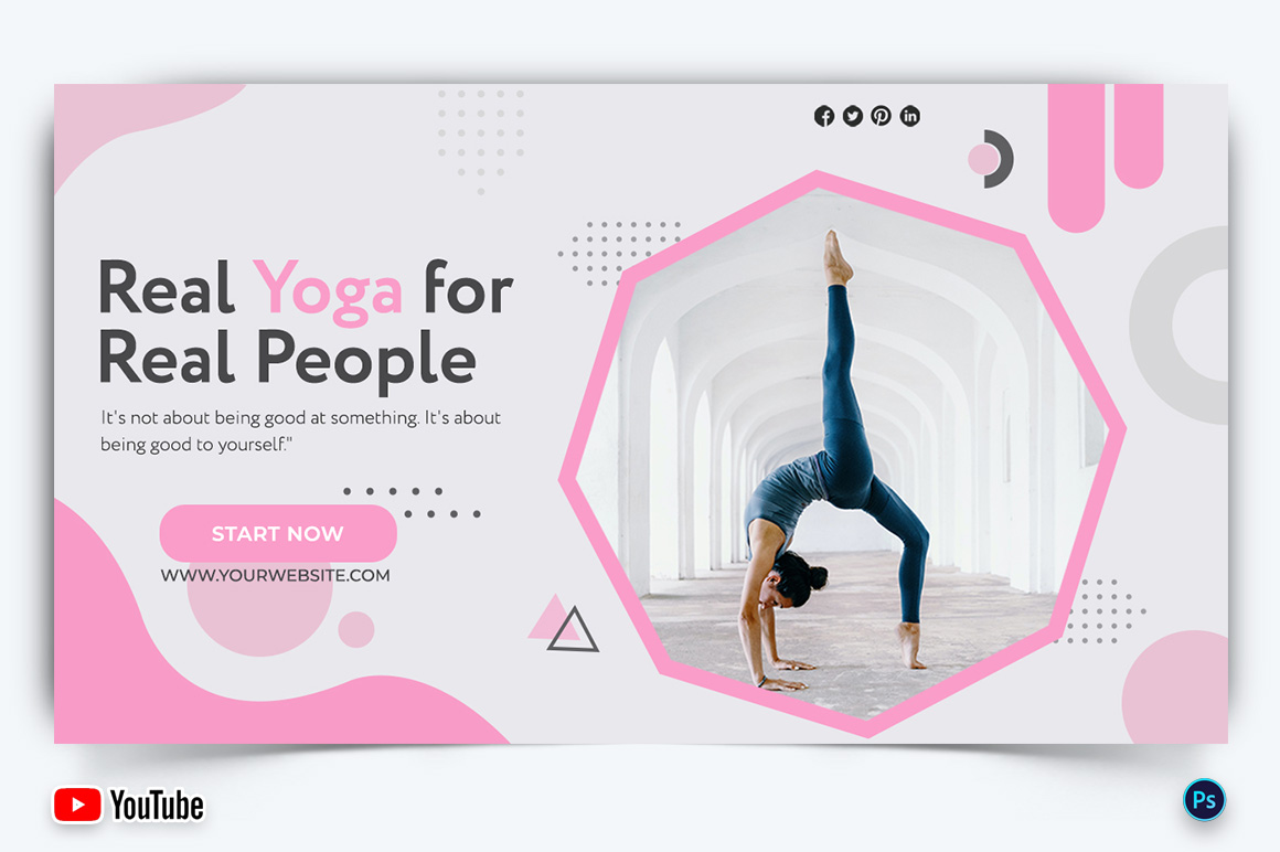 Yoga and Meditation YouTube Thumbnail Design Template-17