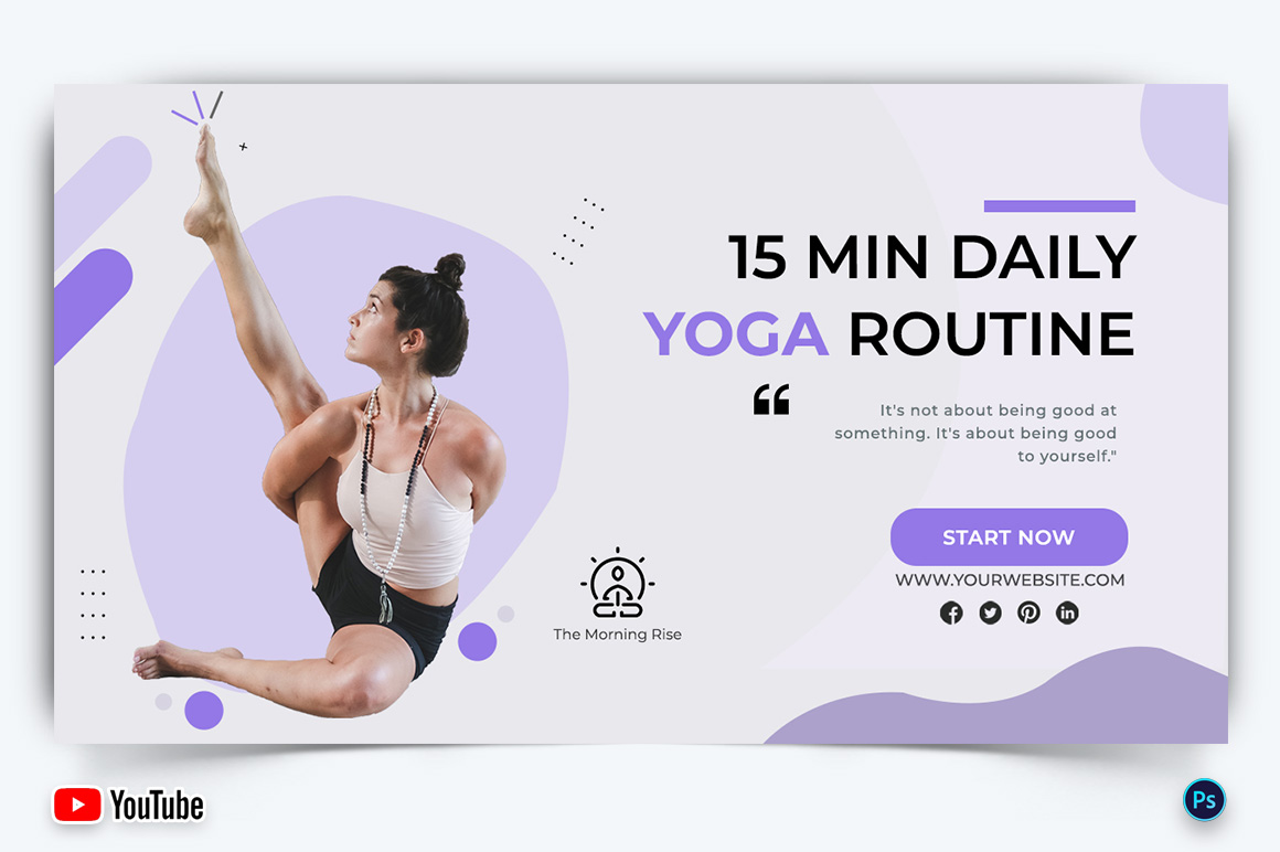 Yoga and Meditation YouTube Thumbnail Design Template-18