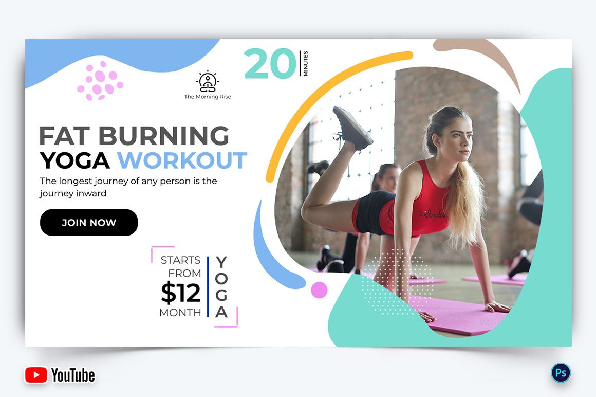 Yoga and Meditation YouTube Thumbnail Design Template-20