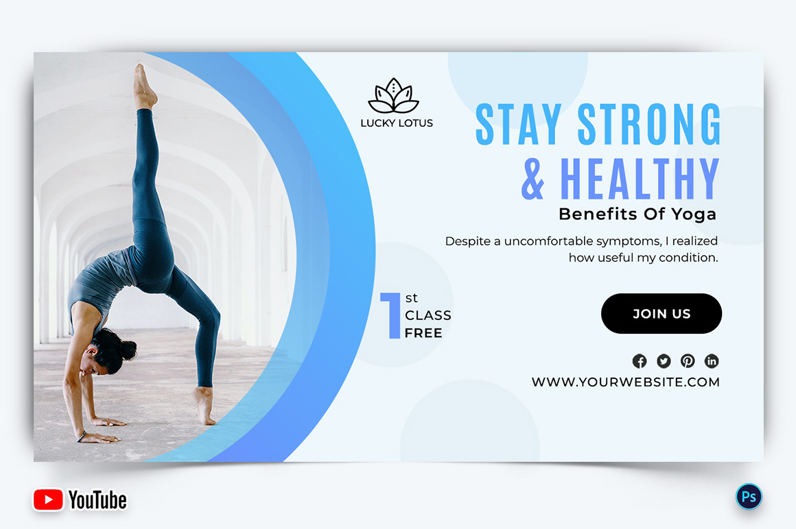 Yoga and Meditation YouTube Thumbnail Design Template-26