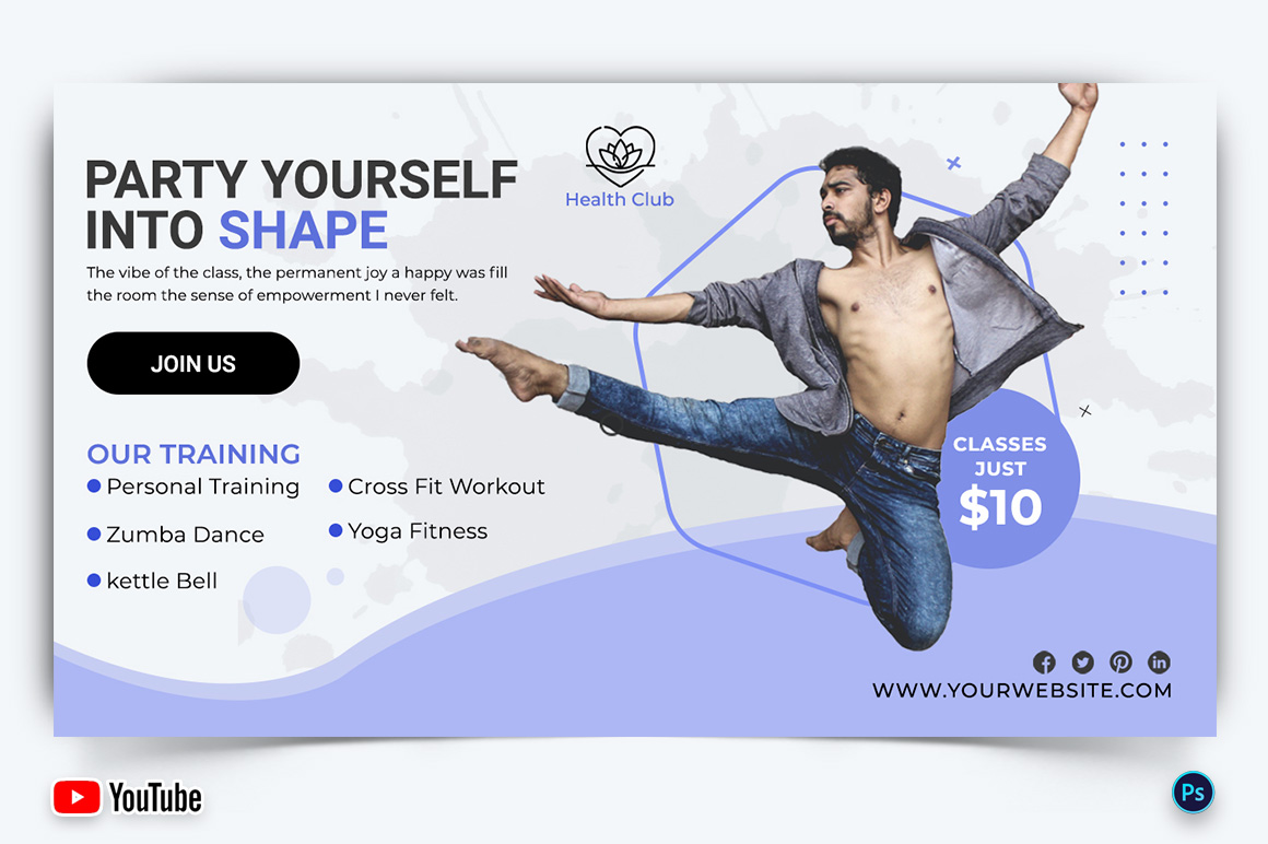 Zumba Dance YouTube Thumbnail Design Template-01