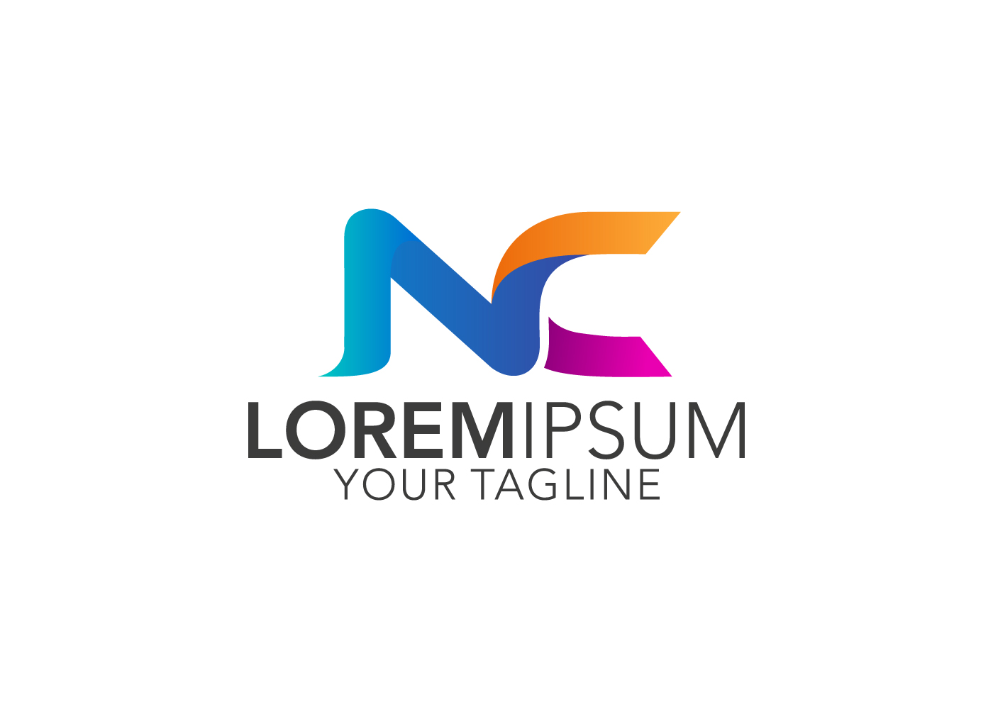 Modern Letter NC Logo Template