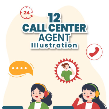 Center Agent Illustrations Templates 283639