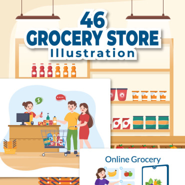 Market Supermarket Illustrations Templates 283662