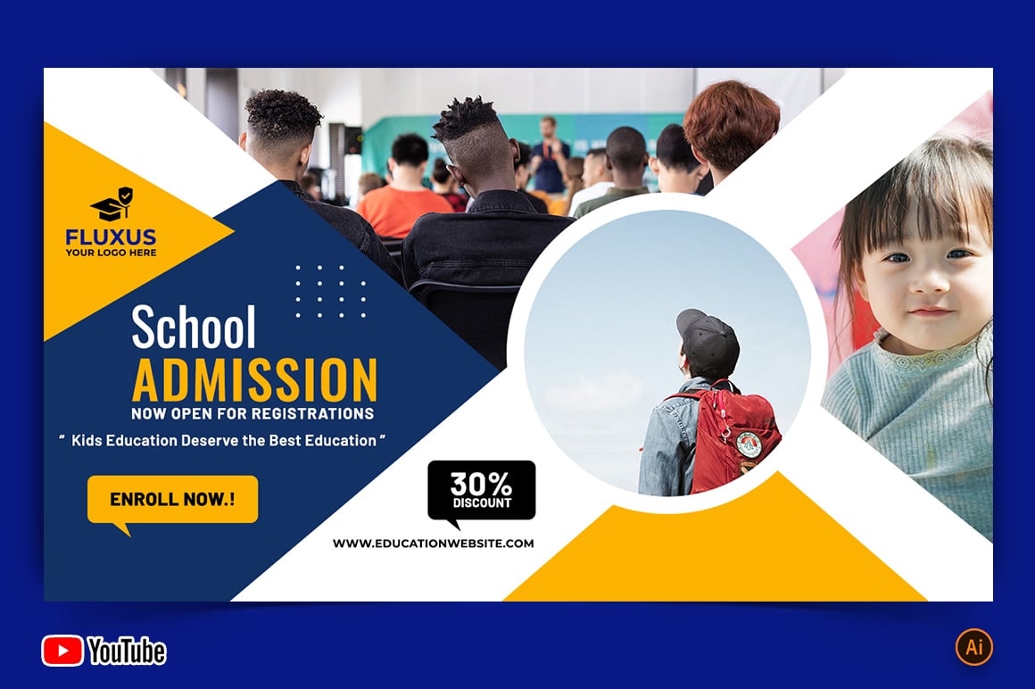 School Admission YouTube Thumbnail Design -18