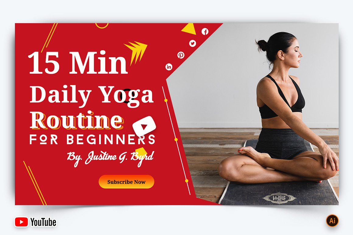 Yoga and Meditation YouTube Thumbnail Design -01