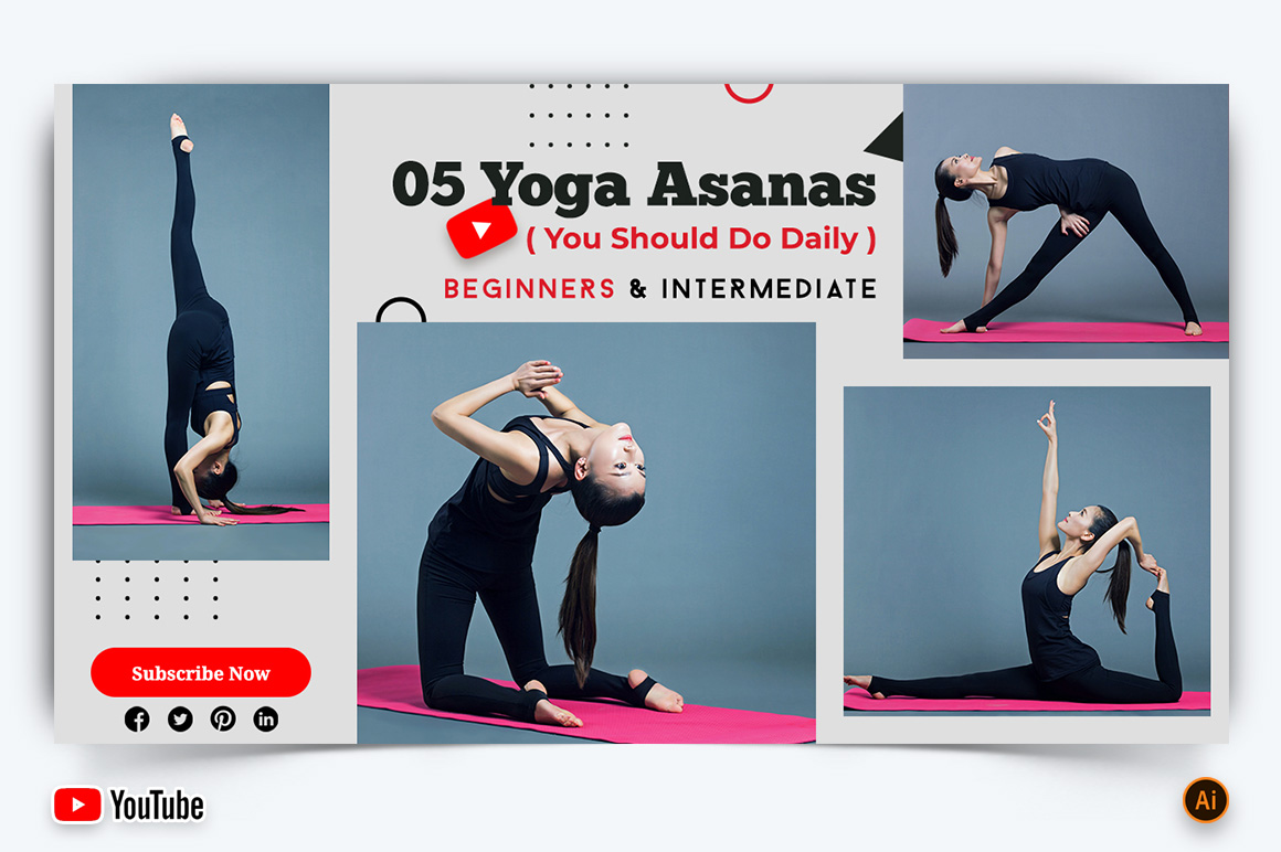 Yoga and Meditation YouTube Thumbnail Design -06