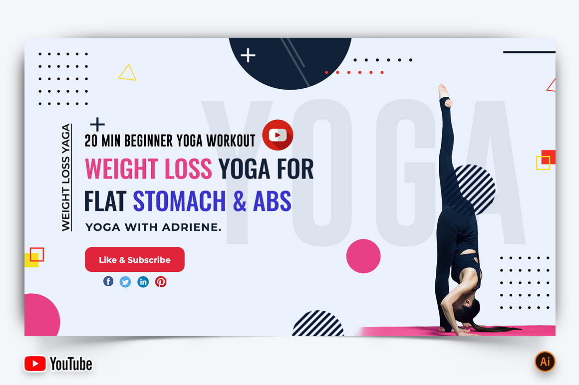 Yoga and Meditation YouTube Thumbnail Design -11