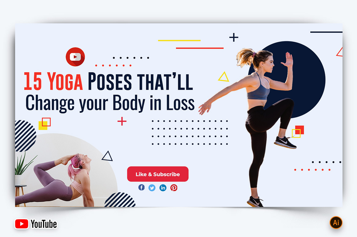 Yoga and Meditation YouTube Thumbnail Design -13