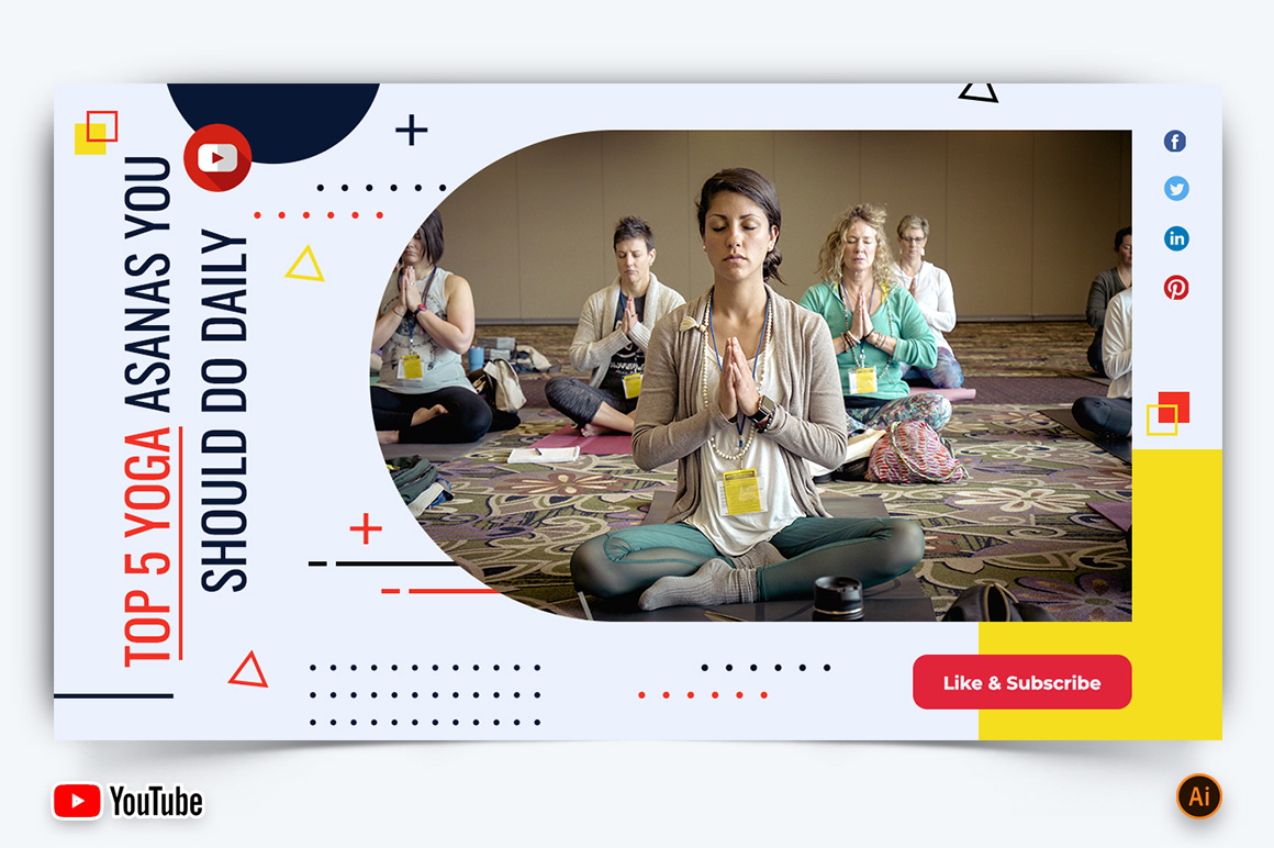 Yoga and Meditation YouTube Thumbnail Design -16